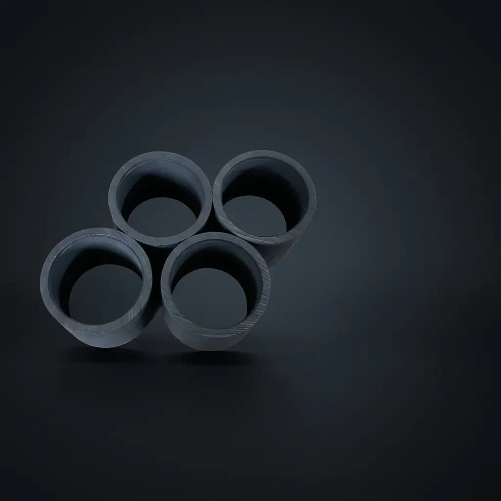 Acid-resistant graphite tubes and bushings for corrosive chemical processing service