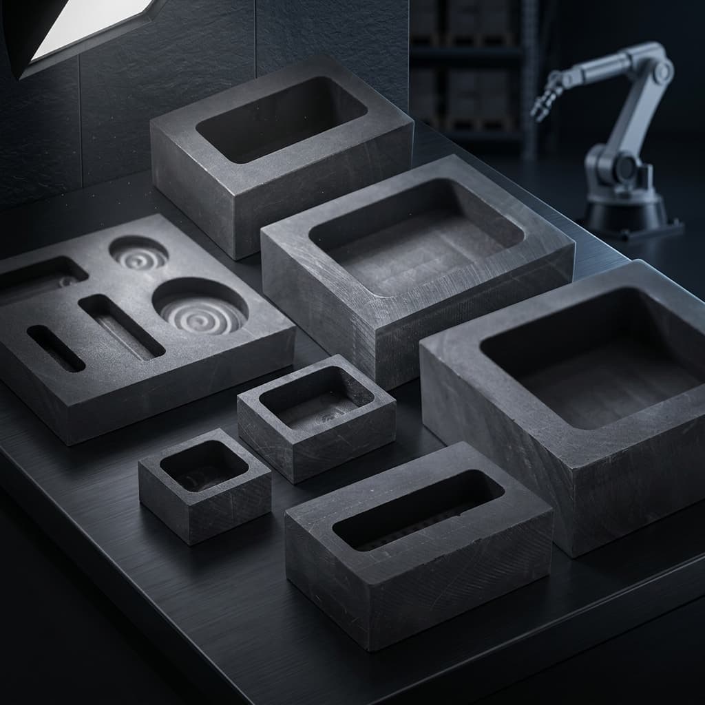 CNC machined graphite mold for curved 3D glass forming