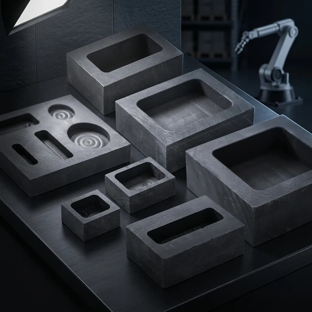 Carefully packed 3D glass graphite mold ready for export